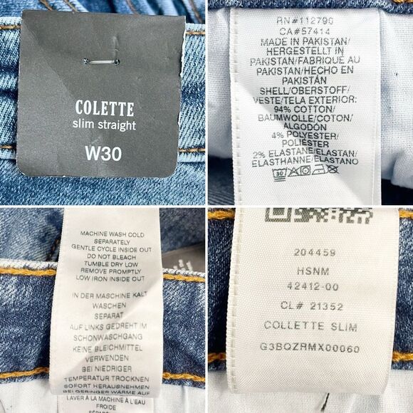 NWT True Religion Colette Slim Straight Jeans in Light Breaker Wash Size 30 | 10 - Picture 14 of 15